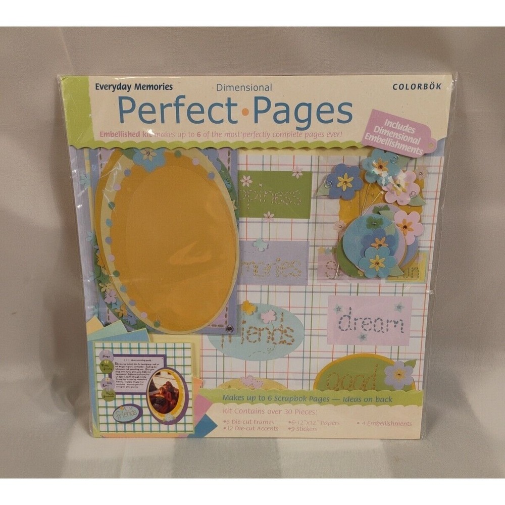 Colorbok EVERYDAY MEMORIES Perfect Pages Scrapbook Embellished Kit 12 x 12